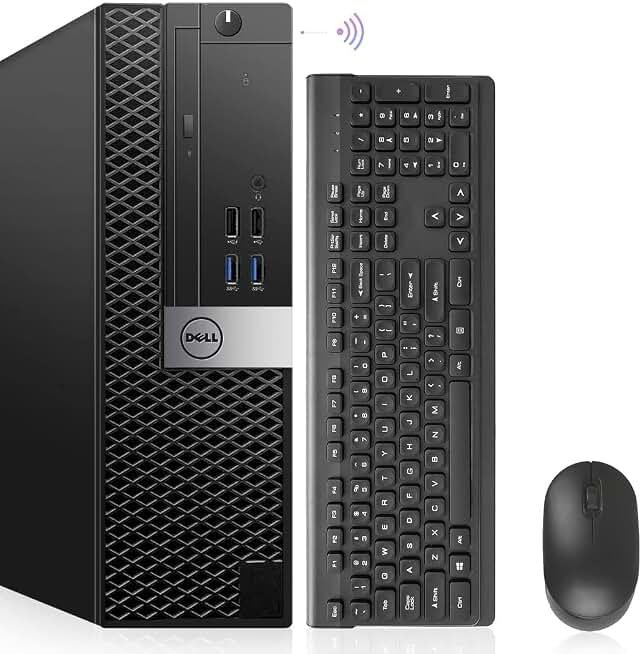 Dell Desktop Computer Windows 11 Pro OptiPlex 7040 i7 Refurbished Small Form Factor PC, i7-6700 3.40GHz,32GB Ram DDR4 New 1TB M.2 NVMe SSD,AX210 Built-in WiFi 6E, HDMI 3 Monitor Support (Renewed)